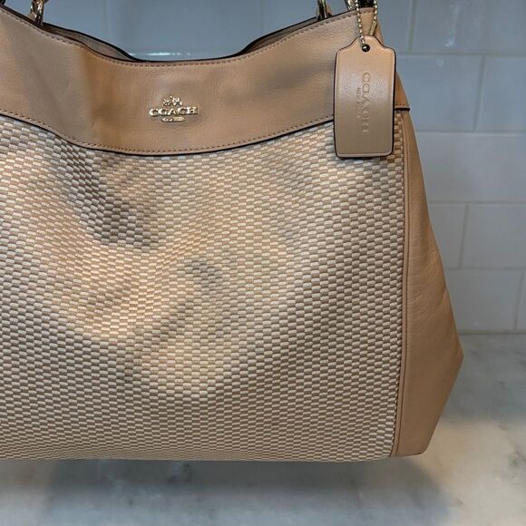 Coach Lexy Jacquard Canvas & Leather Shoulder Bag - Picture 3 of 16